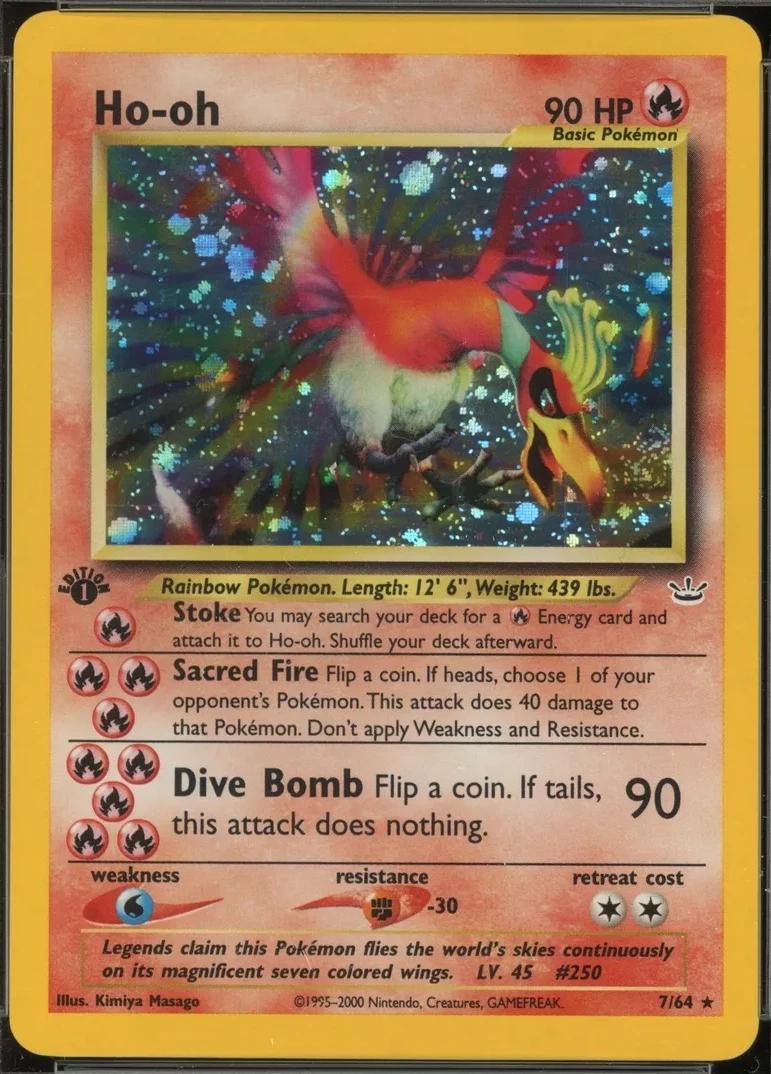 Neo Revelation Ho-Oh [1st-Edition-Double-Holo-Error] Pokémon card
